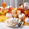 12 Pack 4 Inch Fall Harvest White Artificial Pumpkins - White
